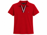 Camisa Polo Tommy Hilfiger Gola V Vermelha