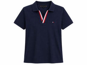 Camisa Polo Tommy Hilfiger Gola V Azul Marinho