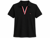 Camisa Polo Tommy Hilfiger Gola V Preta