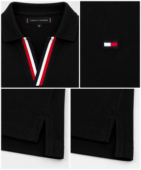 Camisa Polo Tommy Hilfiger Gola V Preta