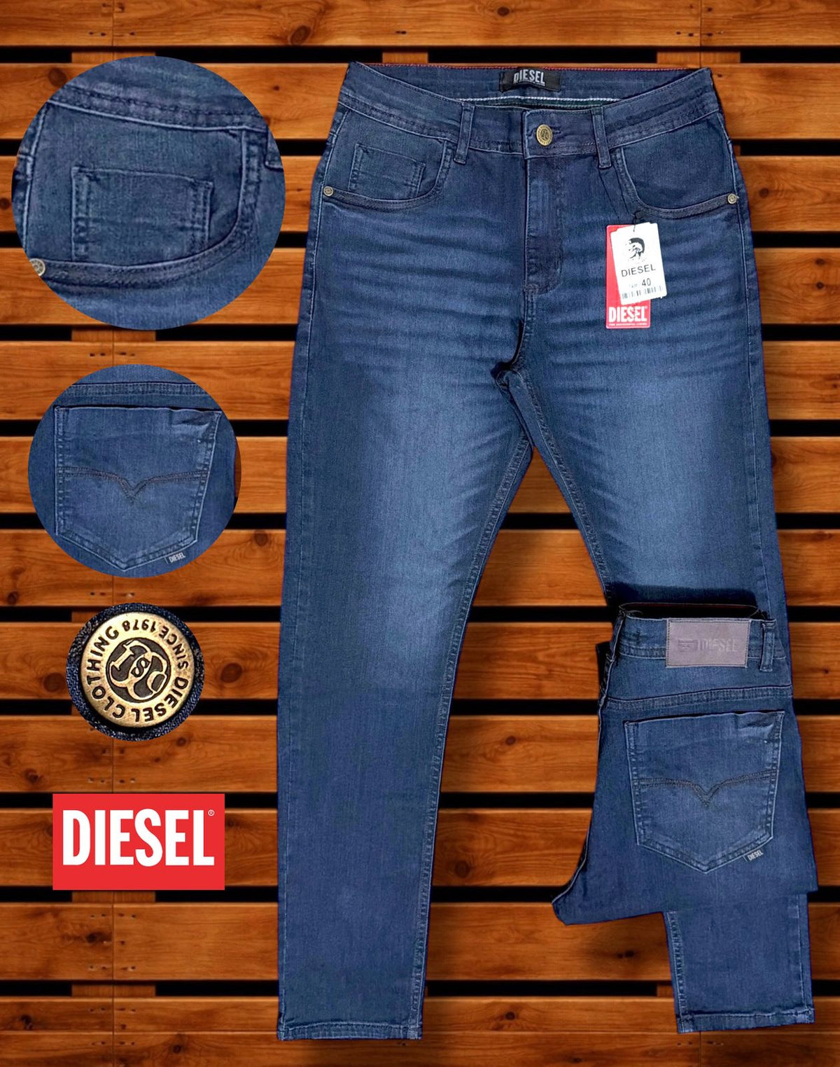 Calça Jeans Diesel Skinny Azul Médio