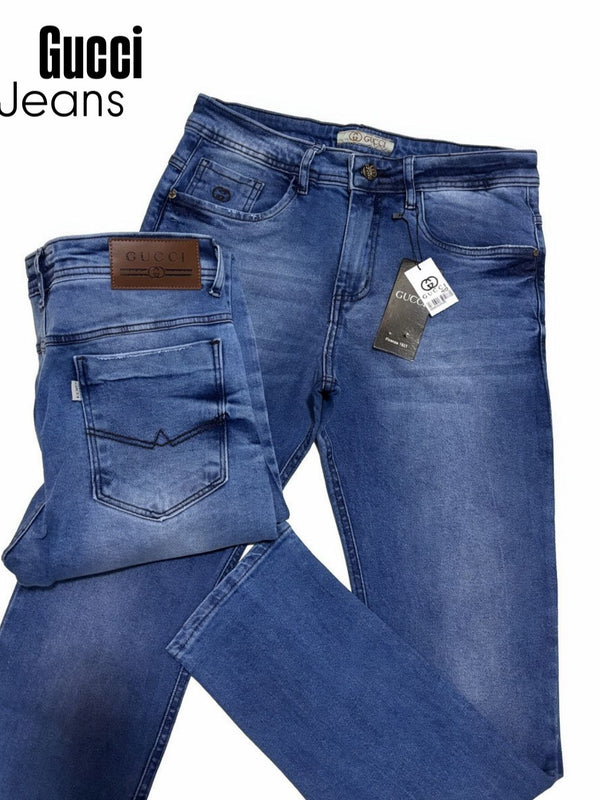 Calça Jeans Gucci Slim Azul Médio