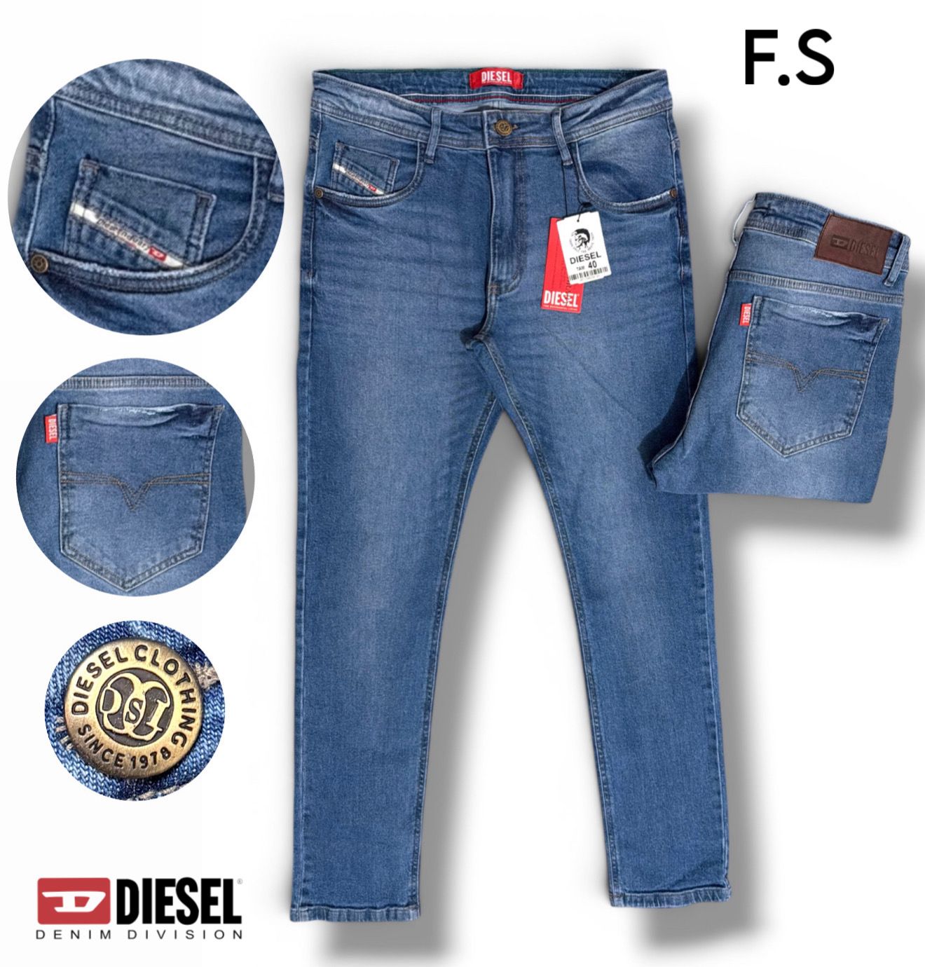Calça Jeans Diesel Skinny Azul Escuro