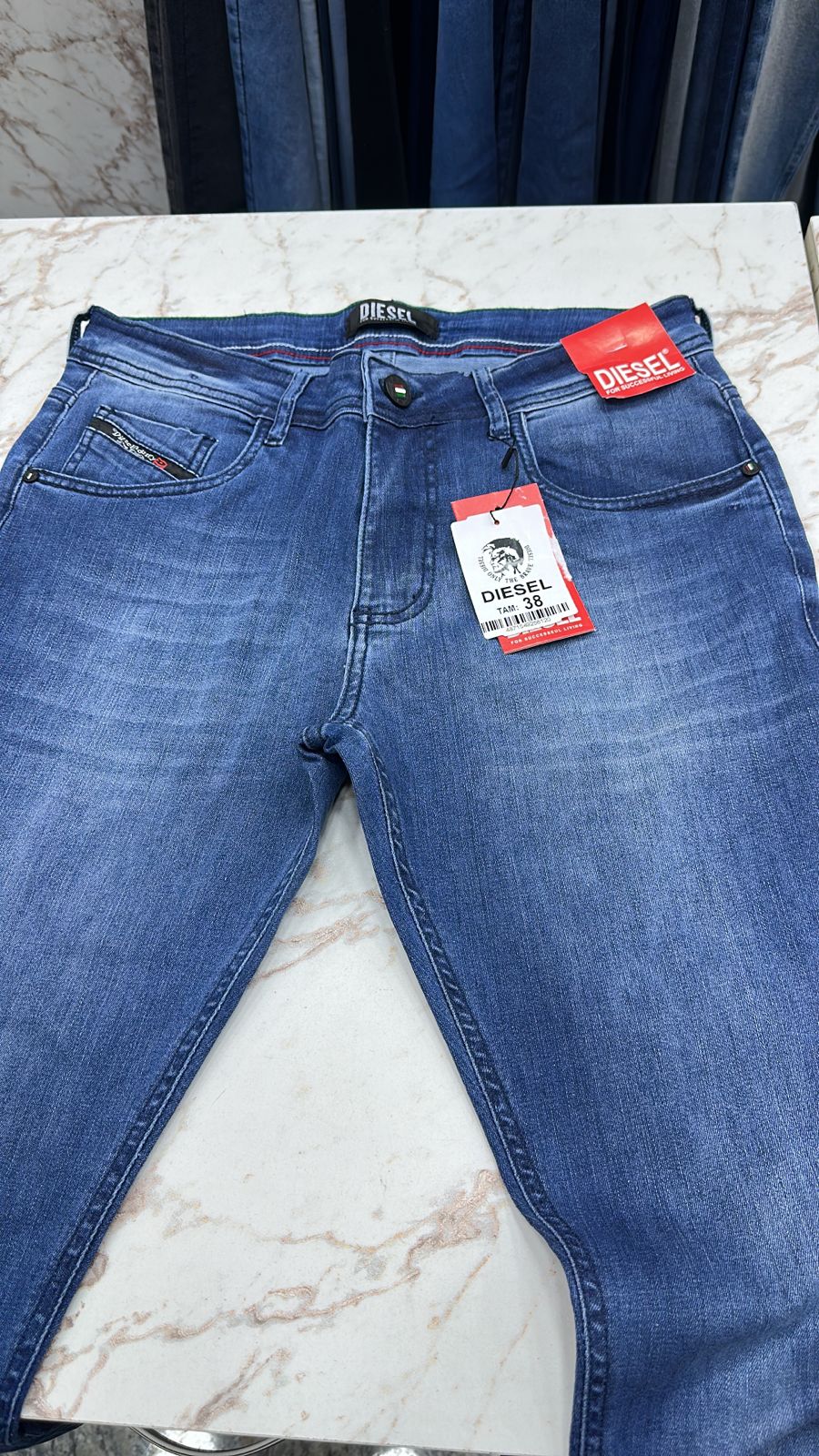 Calça Jeans Diesel Slim Azul Médio