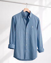 Camisa Xadrez Polo Ralph Lauren Manga Longa Vichy Azul Marinho