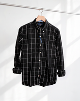 Camisa Xadrez Tommy Hilfiger Manga Longa Preta