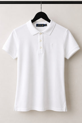Camisa Polo Feminina Ralph Lauren Branca