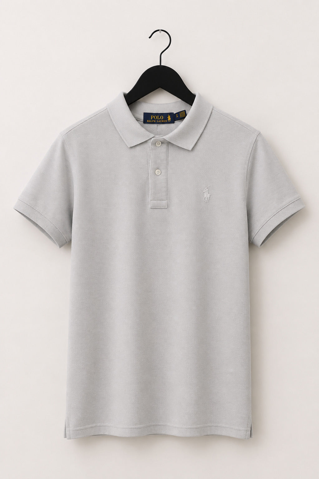 Camisa Polo Feminina Ralph Lauren Cinza Mescla