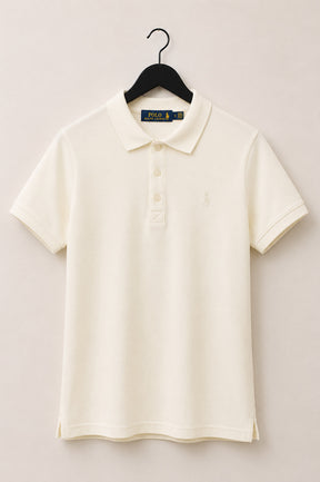 Camisa Polo Feminina Ralph Lauren Off-White