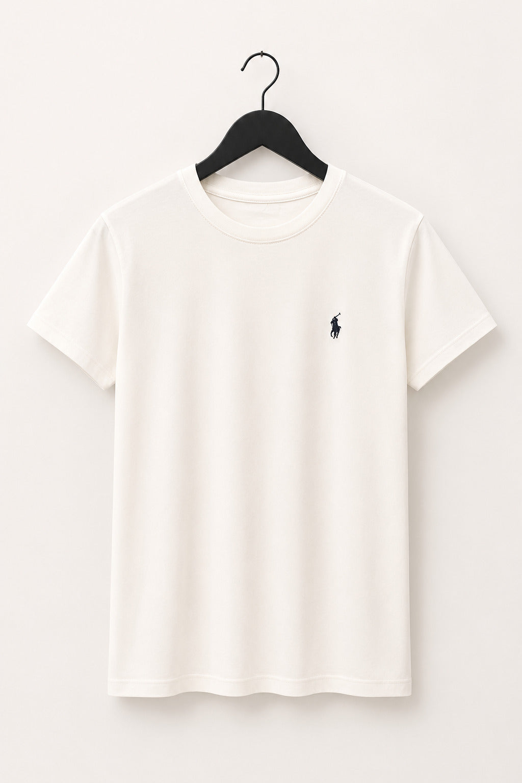 Camiseta Feminina Ralph Lauren Gola Careca Off-White