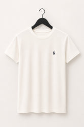 Camiseta Feminina Ralph Lauren Gola Careca Off-White
