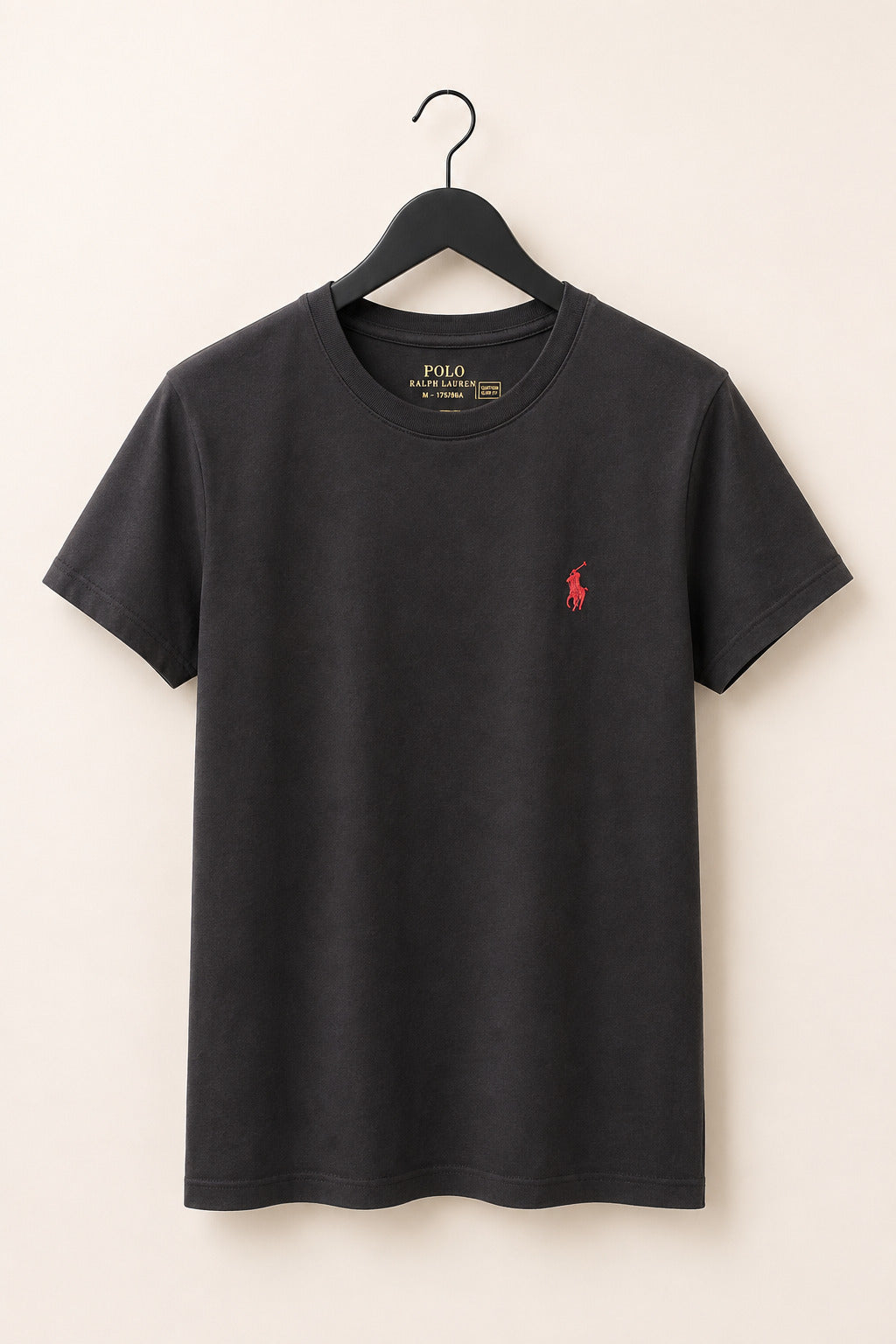 Camiseta Feminina Ralph Lauren Gola Careca Preta
