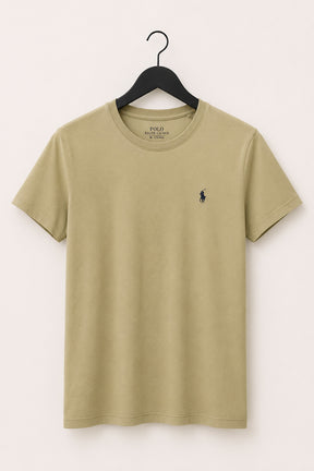 Camiseta Feminina Ralph Lauren Gola Careca Verde Oliva