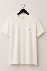 Camiseta Feminina Tommy Hilfiger Gola Careca Off-White