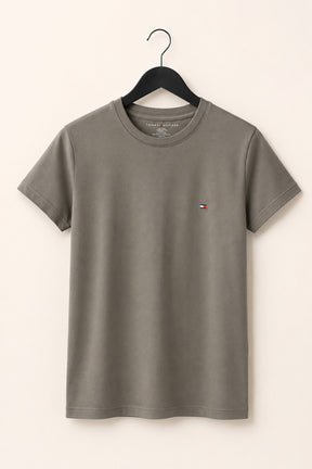Camiseta Feminina Tommy Hilfiger Gola Careca Verde Militar